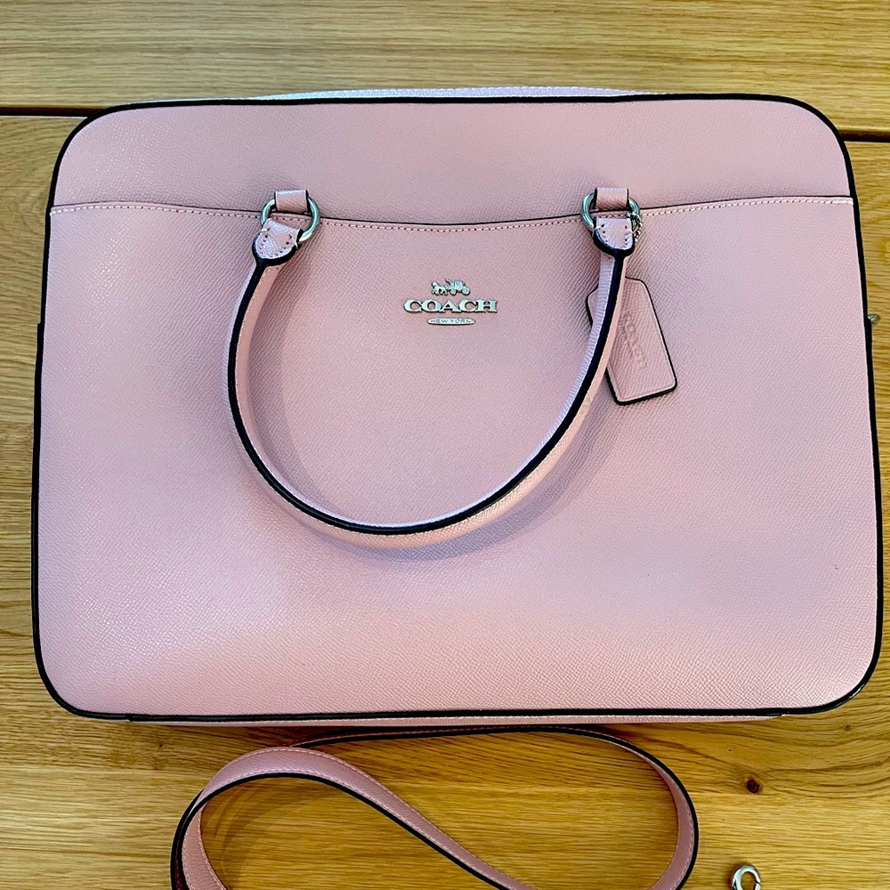 Coach leather laptop bag